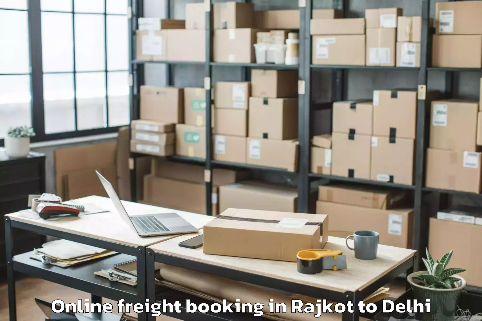 Top Rajkot to Ashok Vihar Online Freight Booking Available